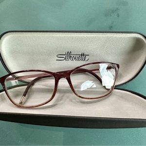 Silhouette Eyeglasses SPX 1563 10 6053 Striped Blush Frame Austria 53 14 130